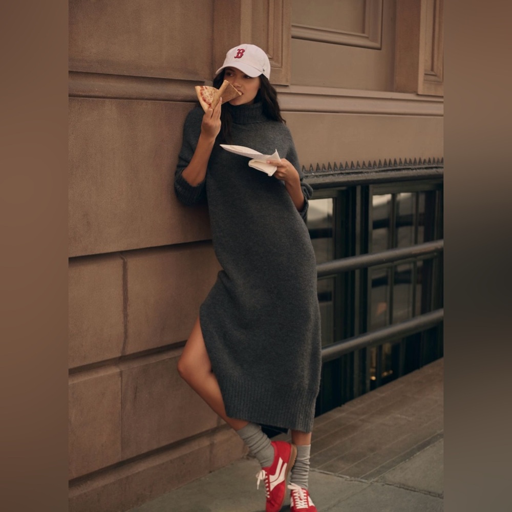 COPY - Daily Practice Karigan Midi Sweater Dress:
Turtleneck Edition